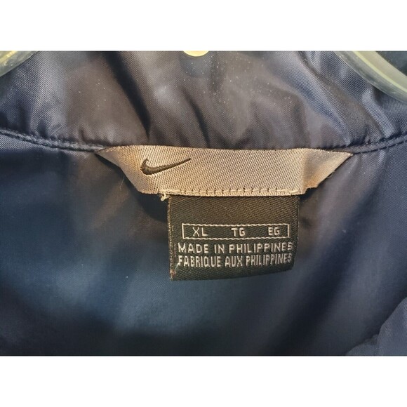 Nike Track Jacket Mens Size XL Navy Blue Lined Full Zip Pockets Lightweight Logo - Picture 4 of 10